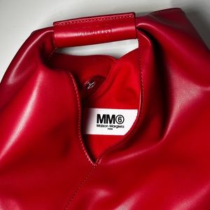 Maison Margiela Exclusive Red faux leather tote bag